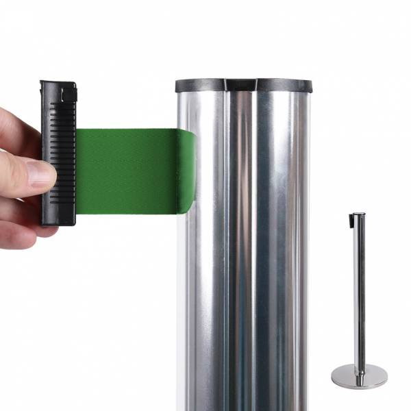 Absperrständer (verchromt) für Gurtband (grün)