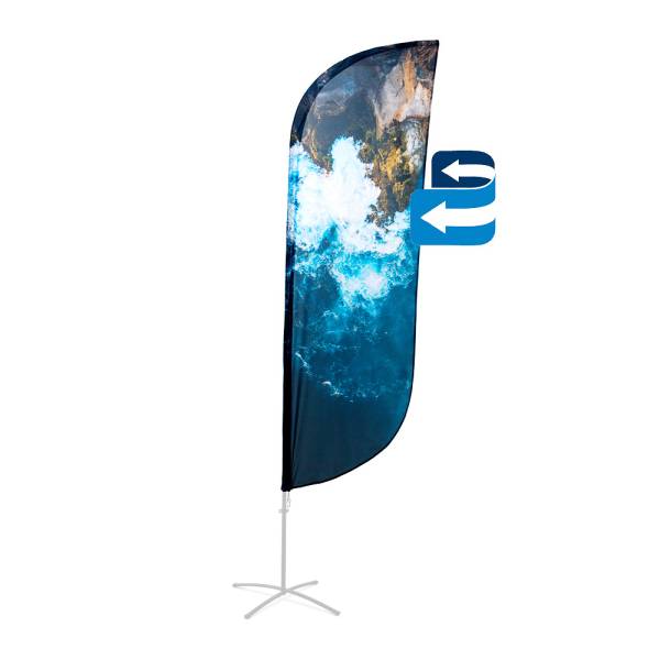 Beachflag Alu Paddel Print 86 x 284 cm Doppelseitig