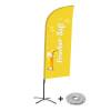 Beachflag Alu Wind Komplett-Set Frischer Saft Französisch Kreuzständer - 1