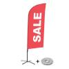 Beachflag Alu Wind Komplett-Set Sale Rot Französisch - 1