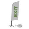 Beachflag Alu Wind Komplett-Set Exit Grau Deutsch ECO - 1