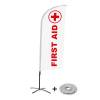 Beachflag Alu Wind Komplett-Set Erste Hilfe Englisch ECO - 2