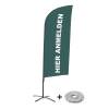 Beachflag Alu Wind Komplett-Set Hier Anmelden Grau Englisch - 2