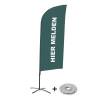 Beachflag Alu Wind Komplett-Set Hier Anmelden Rot Englisch - 4