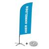 Beachflag Alu Wind Komplett-Set Hier Anmelden Grau Englisch - 5