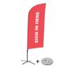 Beachflag Alu Wind Komplett-Set Hier Anmelden Rot Deutsch - 7