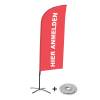 Beachflag Alu Wind Komplett-Set Hier Anmelden Grau Deutsch ECO - 8