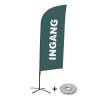 Beachflag Alu Wind Komplett-Set Eingang Rot Englisch - 3