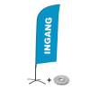 Beachflag Alu Wind Komplett-Set Eingang Grau Englisch ECO - 0