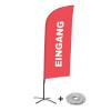 Beachflag Alu Wind Komplett-Set Eingang Blau Deutsch ECO - 7