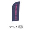 Beachflag Alu Wind Komplett-Set 24/7 Geöffnet Französisch - 2