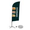Beachflag Alu Wind Komplett-Set Sandwiches Niederländisch Kreuzständer - 1