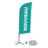 Beachflag Alu Wind Komplett-Set Neu Lila Englisch - 2