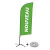 Beachflag Alu Wind Komplett-Set Neu Türkis Englisch - 3