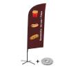 Beachflag Alu Wind Komplett-Set Snacks Englisch - 1