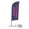 Beachflag Alu Wind Komplett-Set 24/7 Geöffnet Englisch - 3