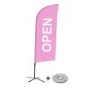 Beachflag Alu Wind Komplett-Set Geöffnet Pink Englisch - 8