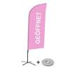 Beachflag Alu Wind Komplett-Set Geöffnet Grün Französisch - 9