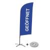 Beachflag Alu Wind Komplett-Set Geöffnet Pink Englisch ECO - 11