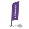 Beachflag Alu Wind Komplett-Set Take Away Blau Französisch Kreuzständer - 5