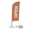 Beachflag Alu Wind Komplett-Set Geöffnet Pink Englisch ECO - 12