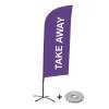 Beachflag Alu Wind Komplett-Set Take Away Gelb Französisch ECO - 6