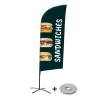 Beachflag Alu Wind Komplett-Set Sandwiches Niederländisch ECO - 2