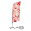 Beachflag Alu Wind Komplett-Set Smoothies Zitrone - 1