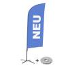 Beachflag Alu Wind Komplett-Set Neu Türkis Niederländisch - 8