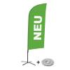 Beachflag Alu Wind Komplett-Set Neu Türkis Niederländisch - 14