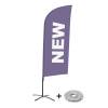 Beachflag Alu Wind Komplett-Set Neu Türkis Englisch - 16