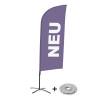 Beachflag Alu Wind Komplett-Set Neu Türkis Englisch - 17