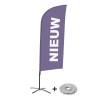 Beachflag Alu Wind Komplett-Set Neu Türkis Englisch - 18