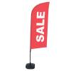 Beachflag Alu Wind Komplett-Set Sale Rot Englisch Kreuzständer - 2