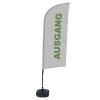 Beachflag Alu Wind Komplett-Set Exit Grau Englisch ECO - 6