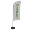 Beachflag Alu Wind Komplett-Set Exit Grau Niederländisch ECO - 8