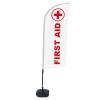 Beachflag Alu Wind Komplett-Set Erste Hilfe Englisch - 0