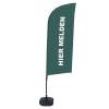 Beachflag Alu Wind Komplett-Set Hier Anmelden Grau Deutsch ECO - 16