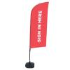 Beach Flag Alu Wind Set 310 With Water Tank Design Sign In Here - 24