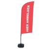 Beachflag Alu Wind Komplett-Set Hier Anmelden Grau Deutsch ECO - 26