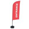 Beachflag Alu Wind Komplett-Set Eingang Rot Englisch - 24