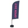 Beachflag Alu Wind Komplett-Set 24/7 Geöffnet Englisch ECO - 4