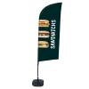 Beachflag Alu Wind Komplett-Set Sandwiches Englisch ECO - 0