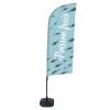 Beachflag Alu Wind Komplett-Set Frischer Fisch Deutsch Kreuzständer - 4