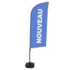 Beachflag Alu Wind Komplett-Set Neu Blau Englisch Kreuzständer - 25