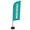 Beachflag Alu Wind Komplett-Set Neu Türkis Niederländisch - 26