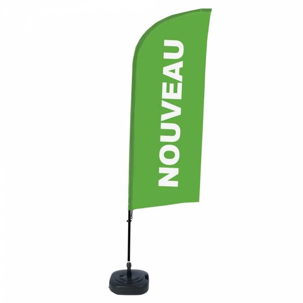 Beachflag Alu Wind Komplett-Set Neu Grün Französisch