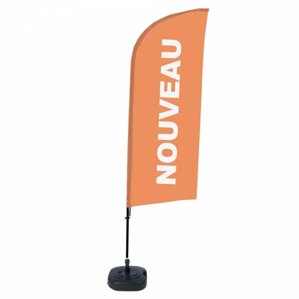 Beachflag Alu Wind Komplett-Set Neu Orange Französisch