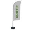 Beachflag Alu Wind Komplett-Set Exit Grau Englisch - 10