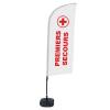 Beachflag Alu Wind Komplett-Set Erste Hilfe Englisch ECO - 10